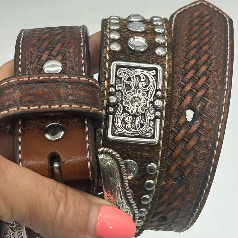 Nocona Girls Horse Bling Belt 22